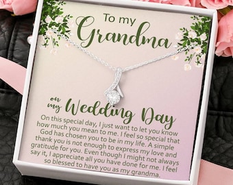 Grootmoeder van de bruid, bruiloft ketting voor oma bruiloft sieraden, speciale gift voor oma, huwelijkscadeau voor oma, oma van bruid