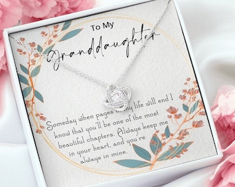 Collier pour petite-fille, cadeau de grand-mère, cadeau de Noël de petite-fille, cadeau d’anniversaire pour petite-fille, cadeau de graduation, cadeaux de mariage