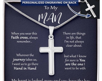 Regalo di San Valentino per lui, Regalo orgoglio LGBTQ, Regalo maschile gay, Matrimonio coppia gay, Confezione regalo anniversario gay, Regalo per fidanzato gay, Collana croce gay