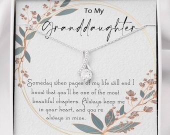 À mon collier de petite-fille, anniversaire de petite-fille, mariage, Noël, cadeau de bijoux de collier de graduation, personnaliser les souvenirs de petite-fille