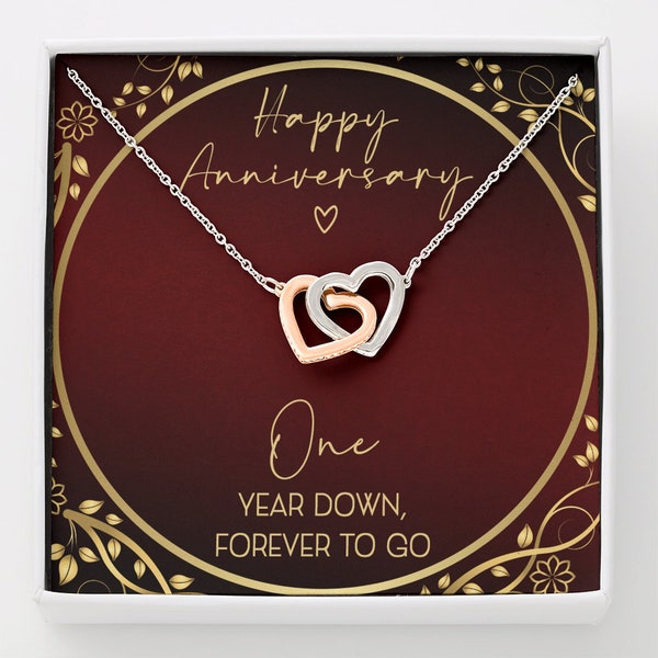 1 Year Anniversary Gift for Girlfriend, 1st year Together gift, 1st Anniversary,First Anniversary Necklace,One year down,Anniversary Jewelry