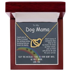 Rainbow Bridge Dog Memorial ketting, aan mijn hond mama, totdat we elkaar weer ontmoeten ketting, hond verlies aandenken, verlies van hond, huisdier sympathie cadeau dogmom