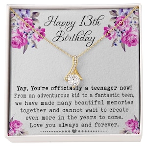 13th Birthday Girl, 13th Birthday Gift, Thirteenth Birthday Necklace, Gift for 13 Year Old Girl Gifts, Teen Birthday Gift, Official Teenager