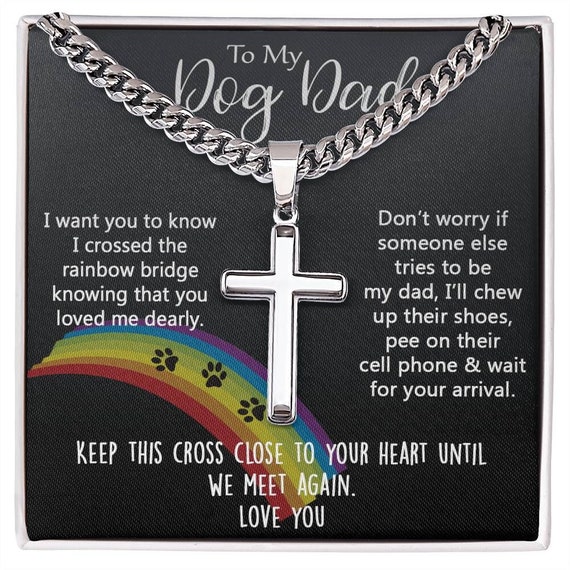 Regenbogenbrücke Schlüsselanhänger Als Gedenkgeschenk Für Verstorbene Hunde | Aus Edelstahl, Mit Pfotenabdruck & Trostgedicht