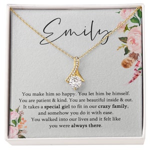 Regalo para la novia de los papás, collar de la futura mamá, regalo para la madrastra, regalo de Navidad de la mamá adicional, regalo de boda para la nueva mamá, collar de la novia de los papás