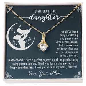 Pregnant Daughter gift, Necklace for mom to be, first time mom gift, Pregnancy gift for daughter,New Mom,1st Baby, Daughters babyshower gift