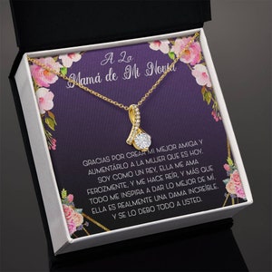 Presente espanhol para mãe de namoradas, A la Madre de Mi Novia Regalo, Regalo de cumpleaños Para La Mamá de mi Novia, Presente espanhol para namoradas mãe