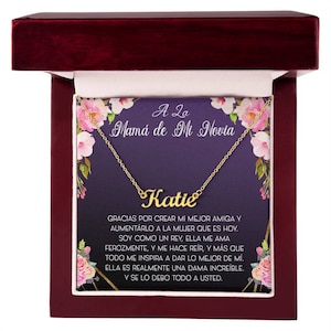 A la Madre de Mi Novia Regalo, Regalo de cumpleaños Para La Mamá de Novia, Regalo para la suegra, Spanish Girlfriend mom, Spanish Mom gifts