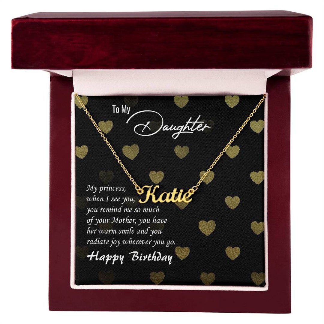 Daughter Name Necklace Birthday Gift for Teen Daughter Etsy