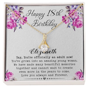 18th Birthday Girl, 18th Birthday Gift, Eighteenth Birthday Necklace, Gift for 18 Year Old Girl Gifts, Young Adult Birthday,Officially Adult