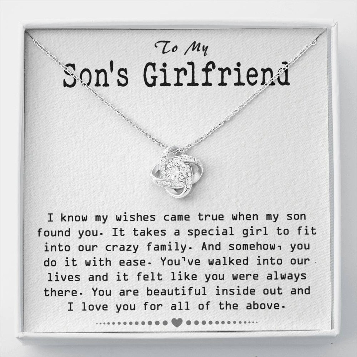 To My Son's Girlfriend Necklace Gift For future Daughter Etsy