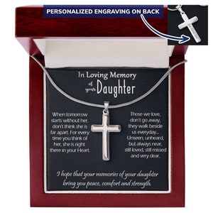 In loving memory of daughter, Sympathy gift for loss of daughter Remembrance Gift, daughter Keepsake, Death of Daughter funeral gift for men