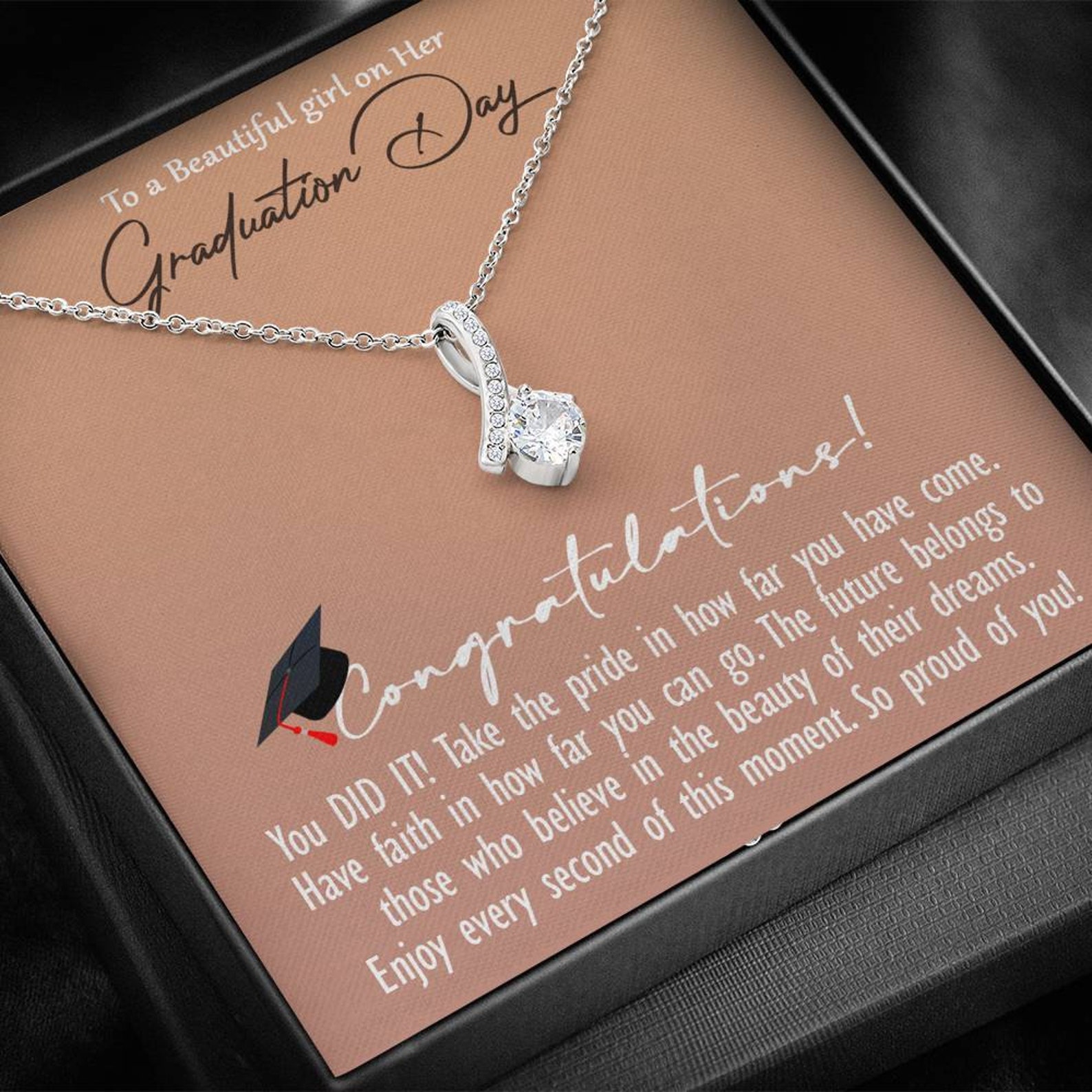 Graduation Necklace for Girls Graduation Jewelry Custom Etsy