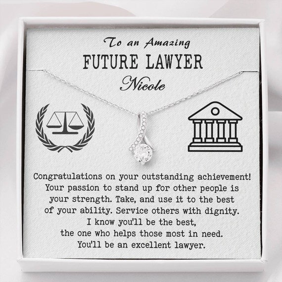 Graduation gift for Law Student Future Lawyer Necklace Law Etsy