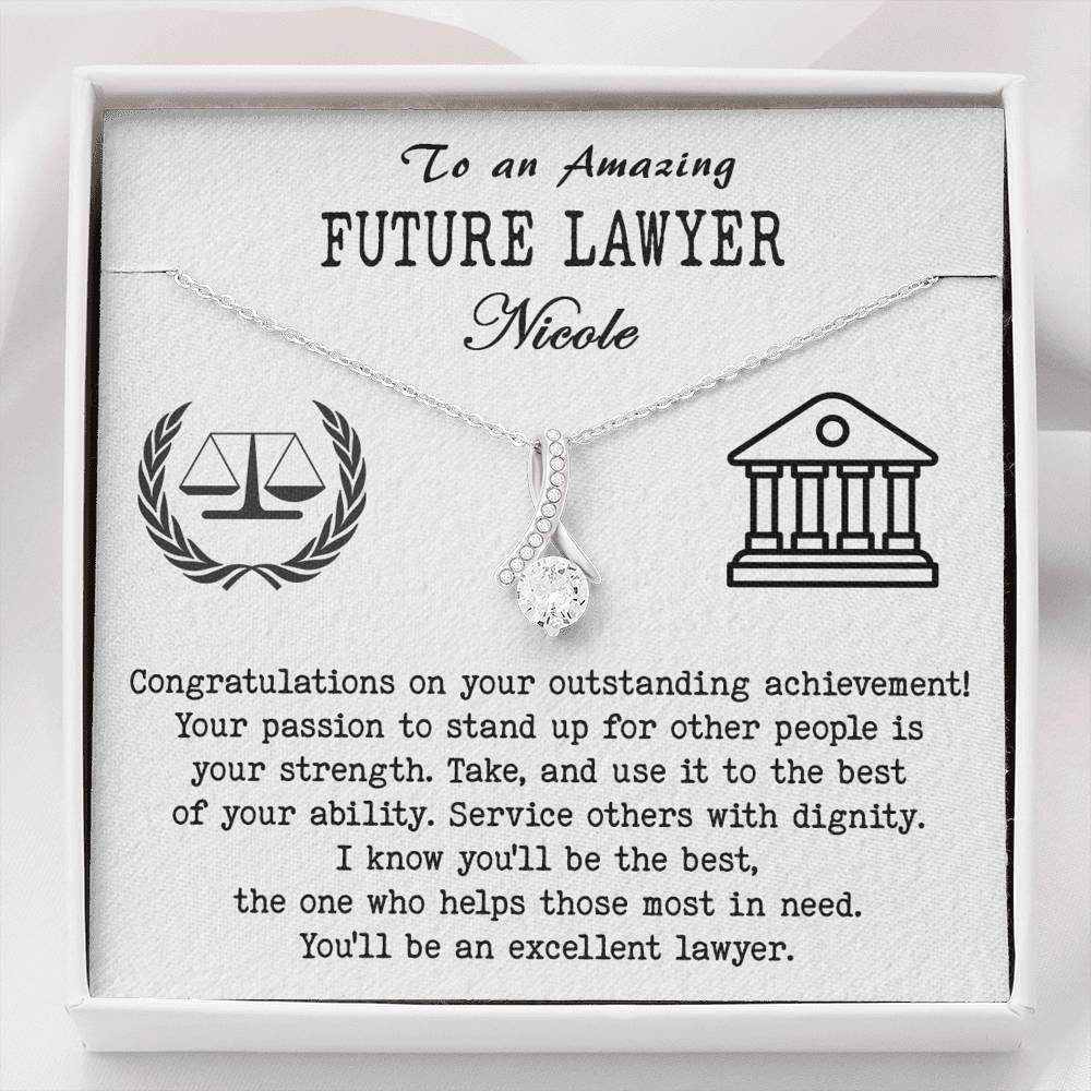 Graduation gift for Law Student Future Lawyer Necklace Law Etsy