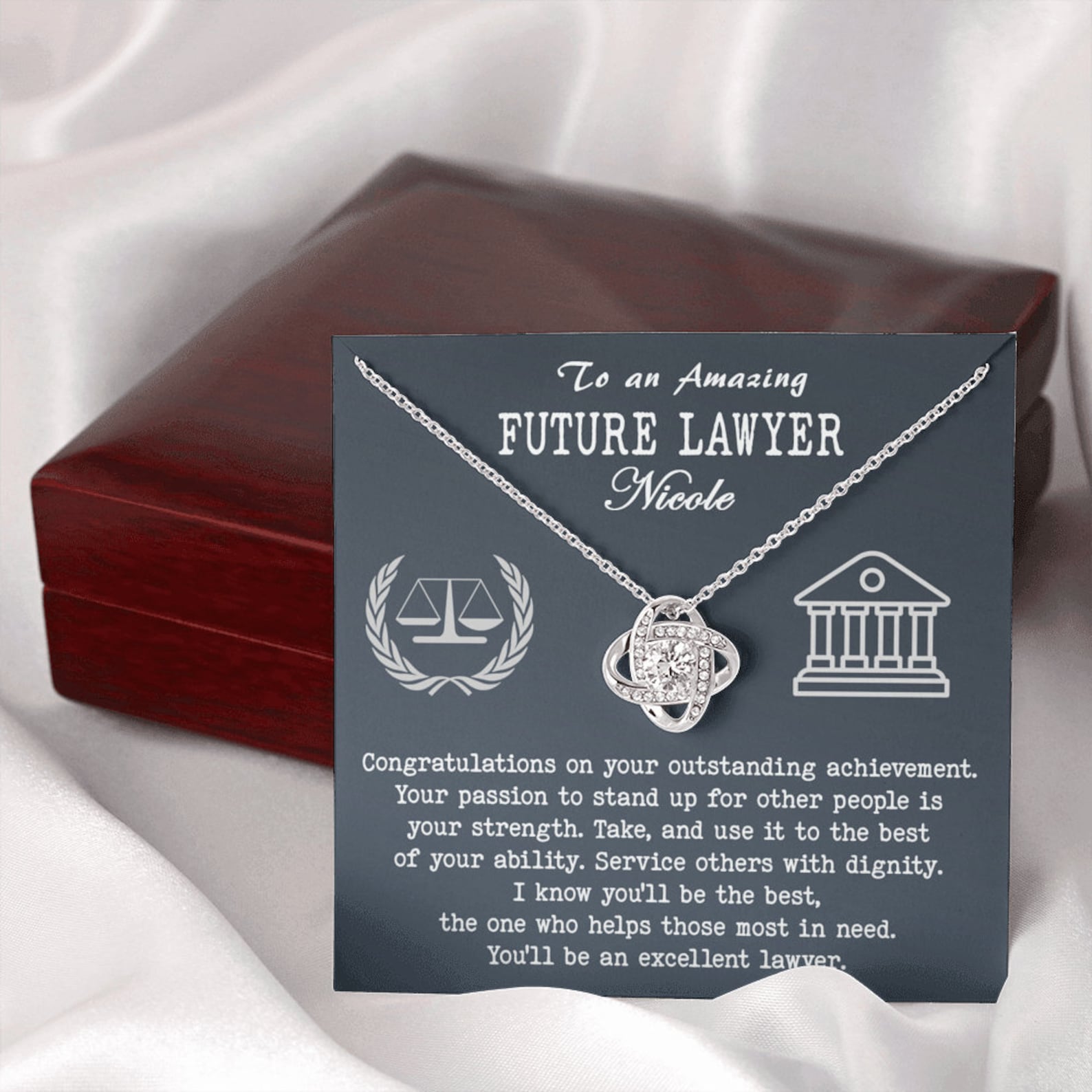 Graduation Gift for Law Student Future Lawyer Necklace Law Etsy UK