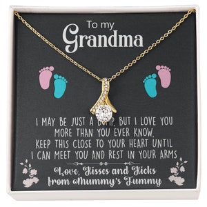 Regalo de embarazo para abuela, collar de abuela por primera vez, regalo de nueva abuela, futura abuela, futura abuela, collar de abuela expectante