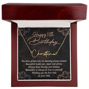 18. Geburtstagsgeschenk, Geburtstagsgeschenk, Geburtstagsgeschenk, 18 Jahre alt, Geburtstagsgeschenk, Teenager Mädchen, personalisierte Mädchen Namenskette