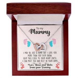Zwangerschapscadeau voor mama, mijn mama van je buikketting, mama cadeau van ongeboren baby, nieuwe moeder cadeau van man, babybump cadeau, eerste keer moeder