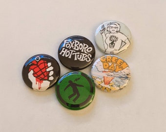 ONE Inch Buttons 1" Pinback Pins BJ Armstrong Punk Rock Band 12 GREEN DAY
