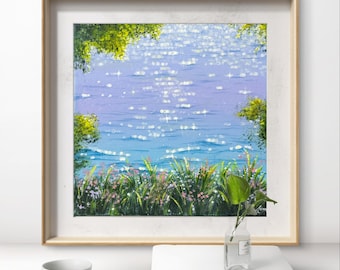 Art Print &quot;Twilight Serenade&quot; Aethetic Dreamy Pastel Wall Art