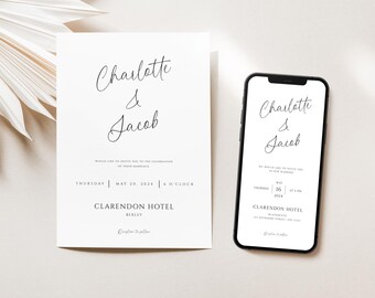Hochzeitseinladung digital, Einladungskarte, Hochzeit Ecard, iPhone Einladung, Smartphone Invite, Digital Invite, Evite
