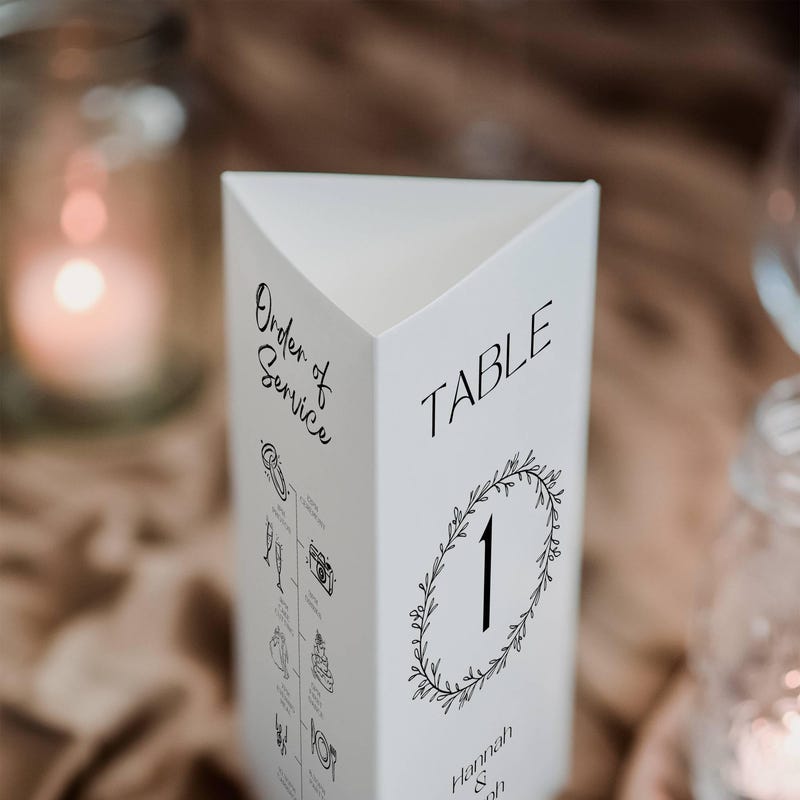 Wedding Folded Table Numbers - Etsy