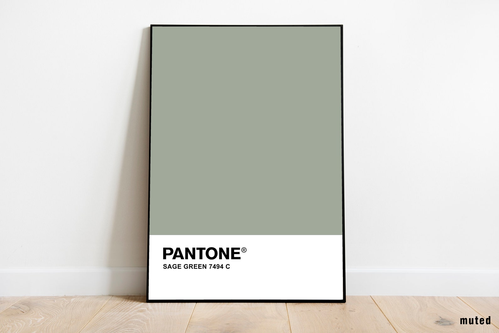 Pantone Colour Print Sage Green Etsy