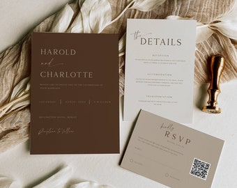 Minimalist Wedding Invitation Template,  Templett Invite, Modern Wedding Invite, Photo Wedding Invitation #03