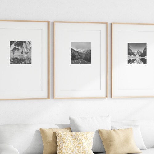 Set of 3 Prints Black and White Art Prints Set Wall Art Etsy