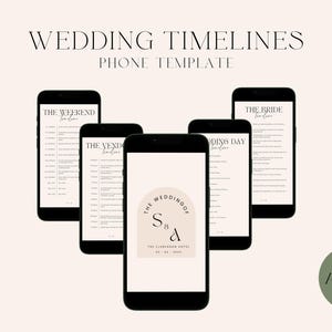 Wedding Day Mobile Timeline Template, Wedding Timeline Template Bride Party, Editable Wedding Timeline Template, Reception Timeline