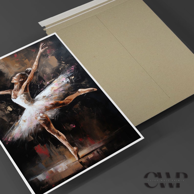 Ballerina Abstract Painting, Art Print, Dance Watercolor Art, Ballerina