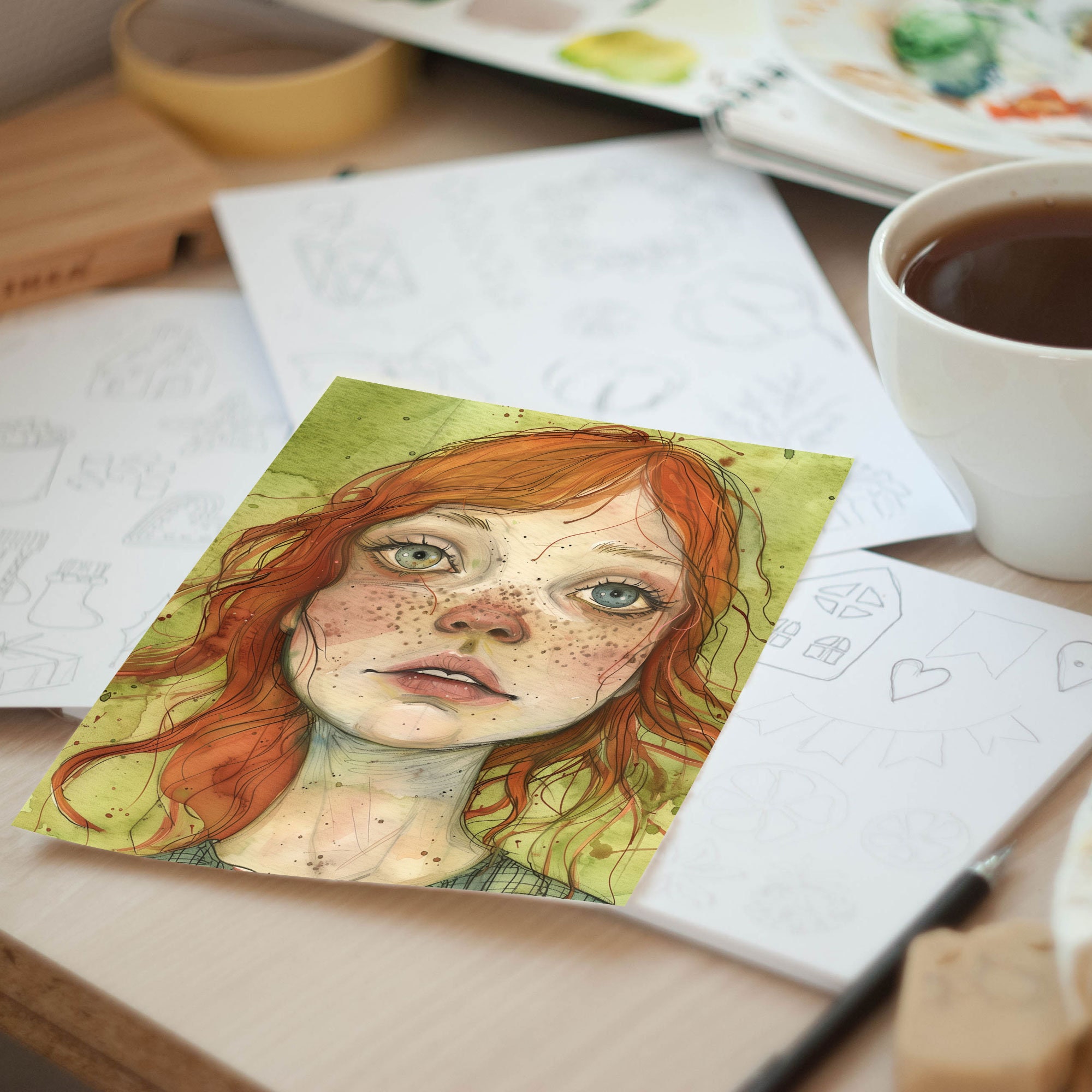 WHIMSICAL Red Heads |junk Journal, Quirky, Whimsy Art, Story Book ...