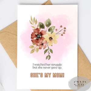 Tarjeta del Día de la Madre, personalizada, divertida, linda, de niños, tarjeta para mamá hecha a mano, idea de regalo, tarjeta de felicitación.