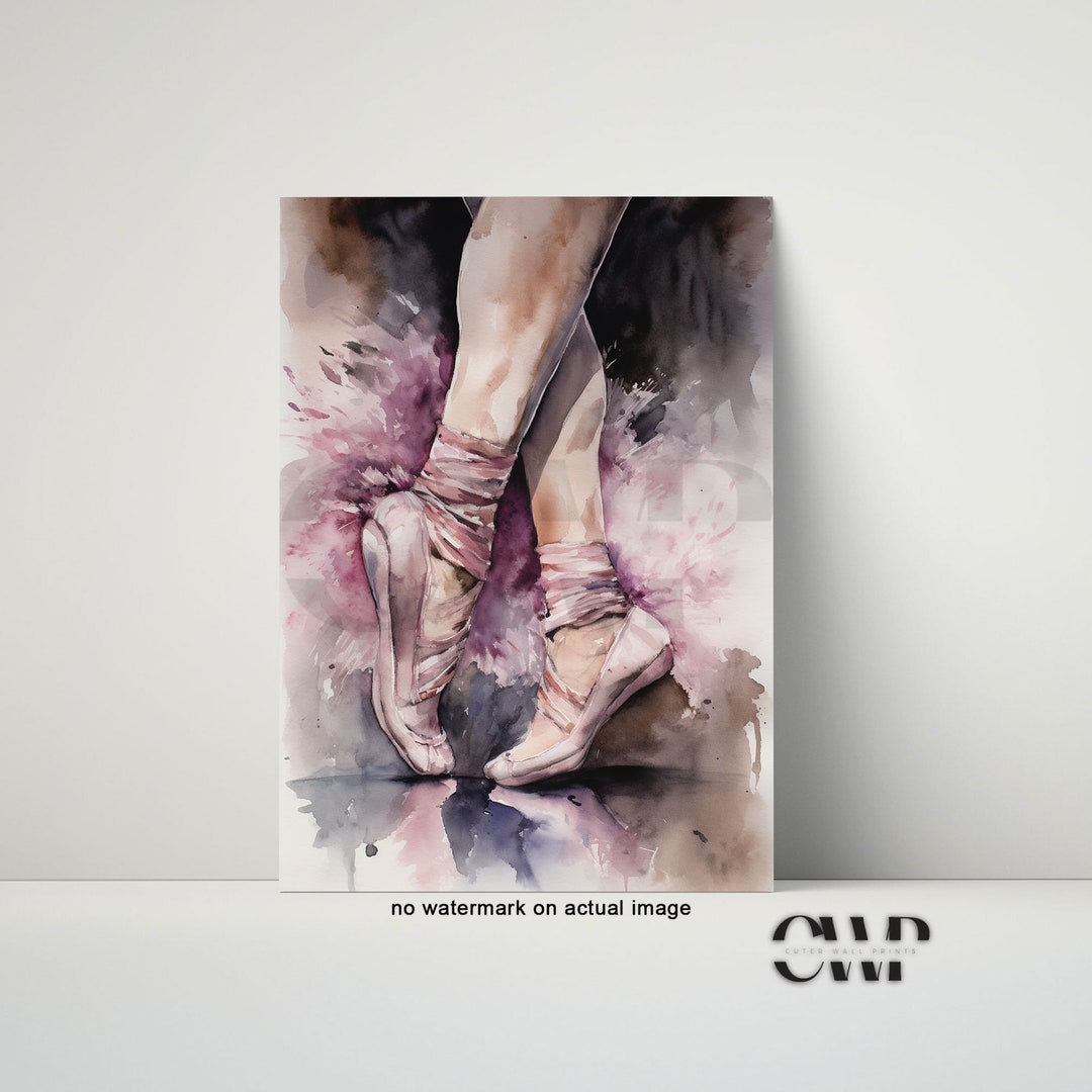 Ballerina Abstract Painting, Art Print, Dance Watercolor Art, Ballerina