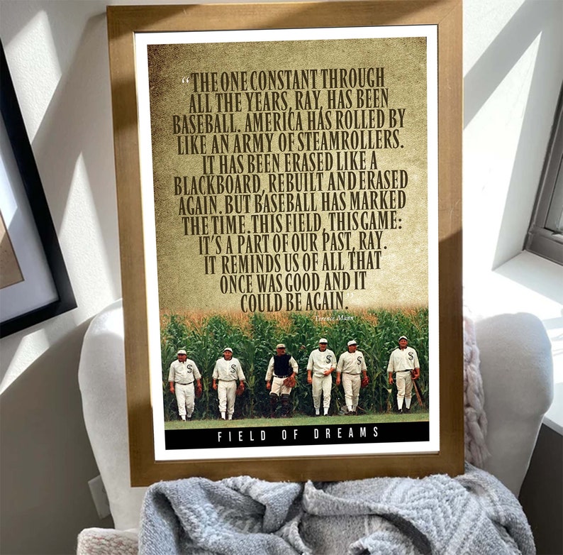 FIELD OF DREAMS Terence Mann Quote Poster Etsy