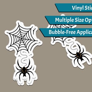 Pegatina de Halloween - Araña - Pegatina de araña, Pegatina espeluznante, Halloween, Truco o trato, Pegatina de tela de araña, Pegatina de computadora portátil, Botella de agua