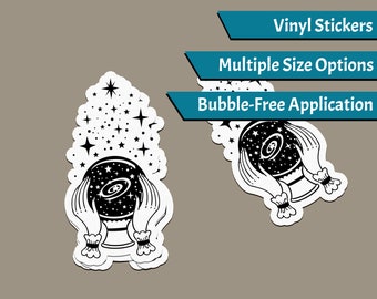 Halloween Sticker - Crystal Ball - Crystal Ball Sticker, Witch Sticker, Fortune Teller Sticker, Psychic Sticker, Laptop Sticker