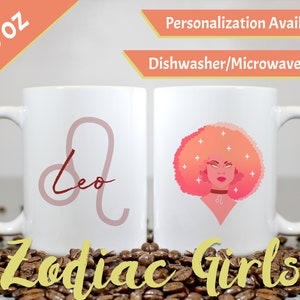 Leo Zodiac Mug, 15oz - Leo Woman - Zodiac Mug, Spiritual Mug, Horoscope Mug, Astrology Mug, Leo Teen, Teen Mug, Leo Mug, Leo Girl