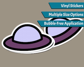 Alien Sticker - 2x2in or 3x3in - UFO sticker, Space Sticker, Laptop Sticker, Water Bottle Sticker, Alien Laptop Stickers, UFO Laptop Sticker