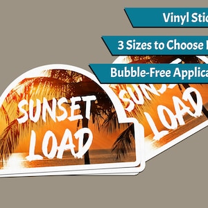 Skydiving Sticker - Sunset Load - Skydiving Sticker, Skydive Sticker, Skydiver Sticker, Wingsuit Sticker, Beach Jump Stickers