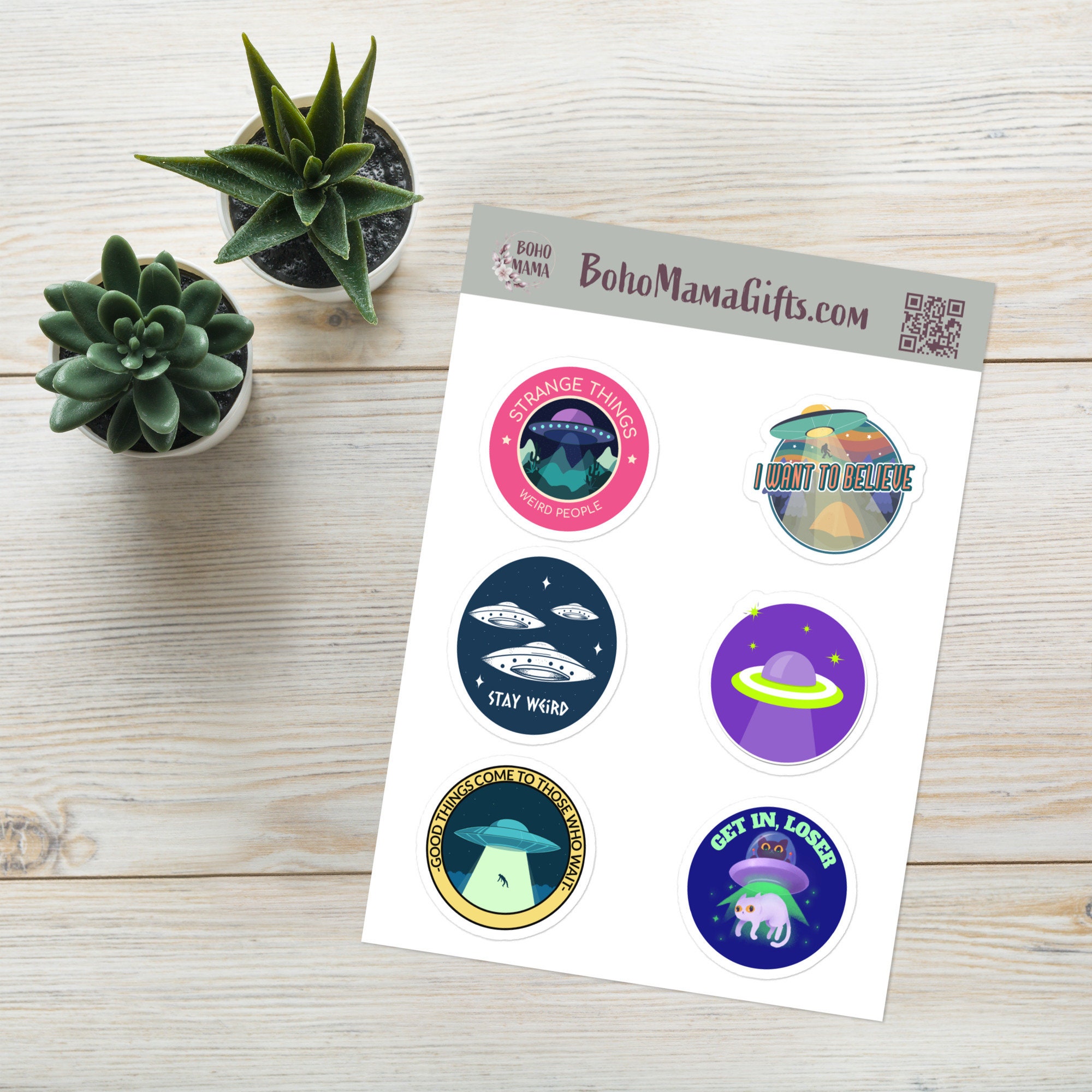 Alien Sticker Sheet - Alien Stickers, Teen Stickers, Laptop Stickers ...