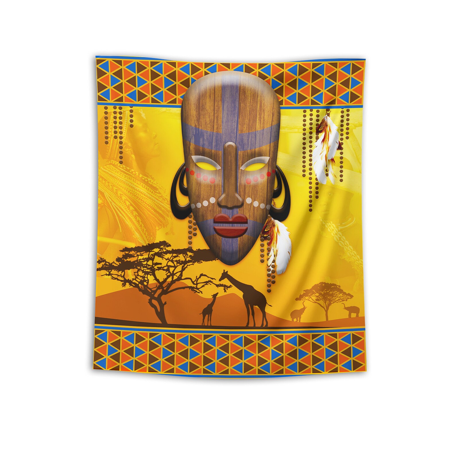 Amazing Tapestry Has An African Style Wall Tapestry African  Etsy