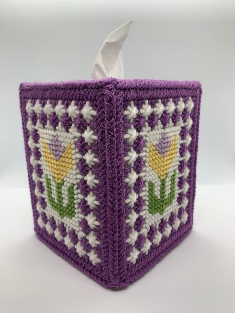 Yellow Tulip Tissue Box Cover