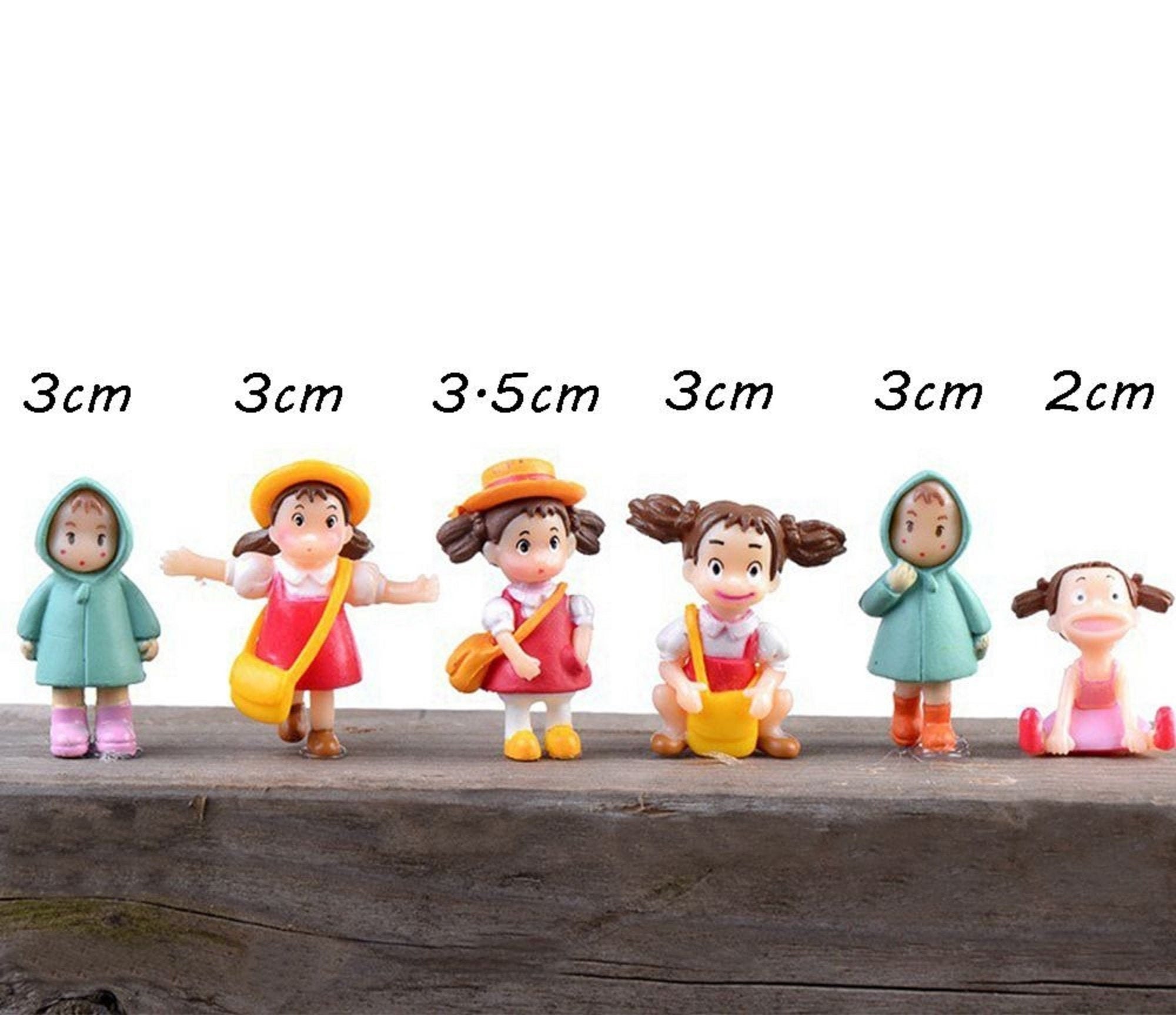 6pcs/set Resin Miniature Figurine People Girls Micro Landscape Etsy