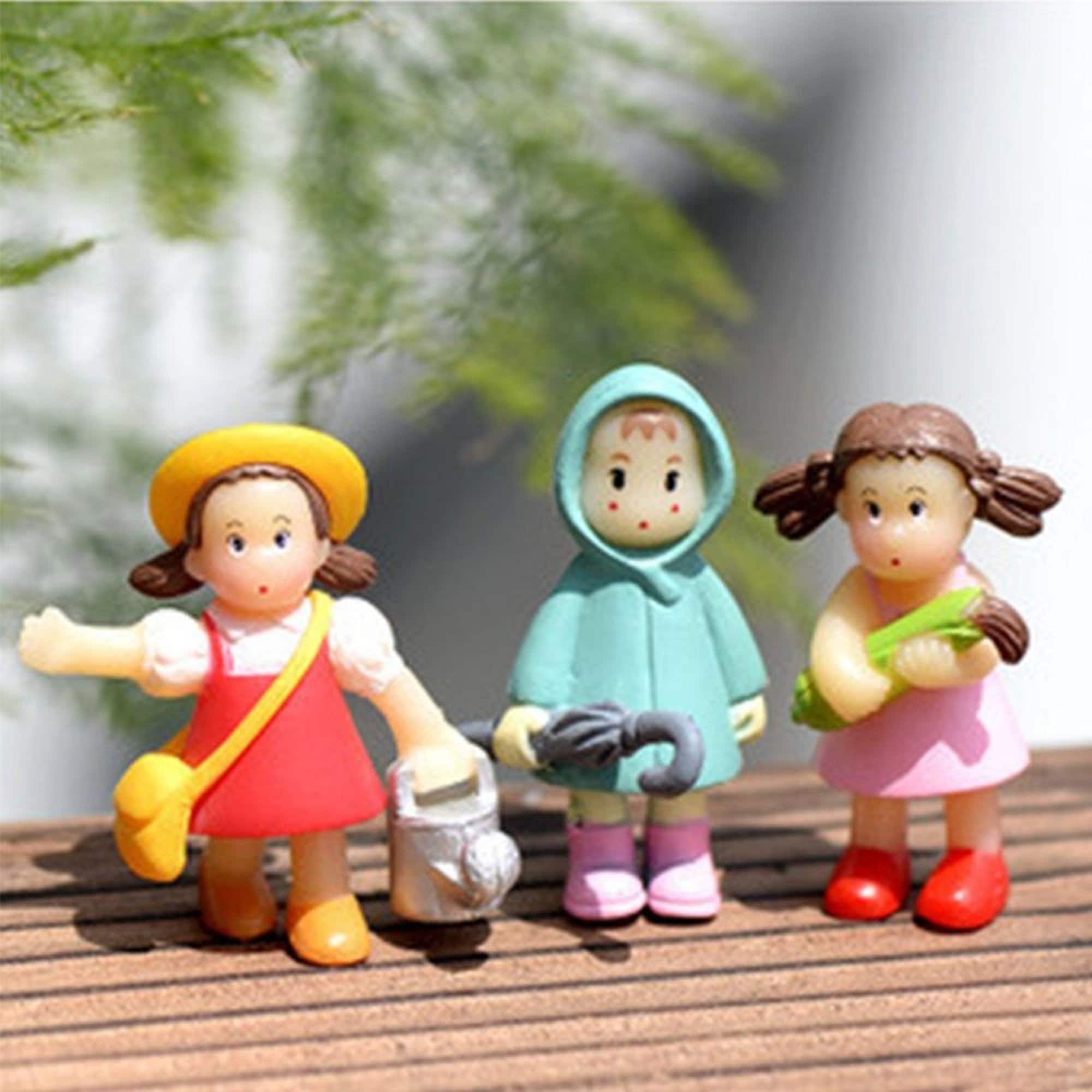 6pcs/set Resin Miniature Figurine People Girls Micro Landscape Etsy