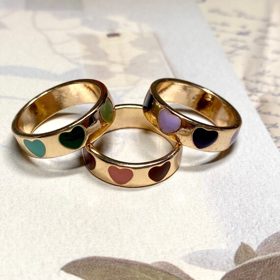 Brown cheap heart ring
