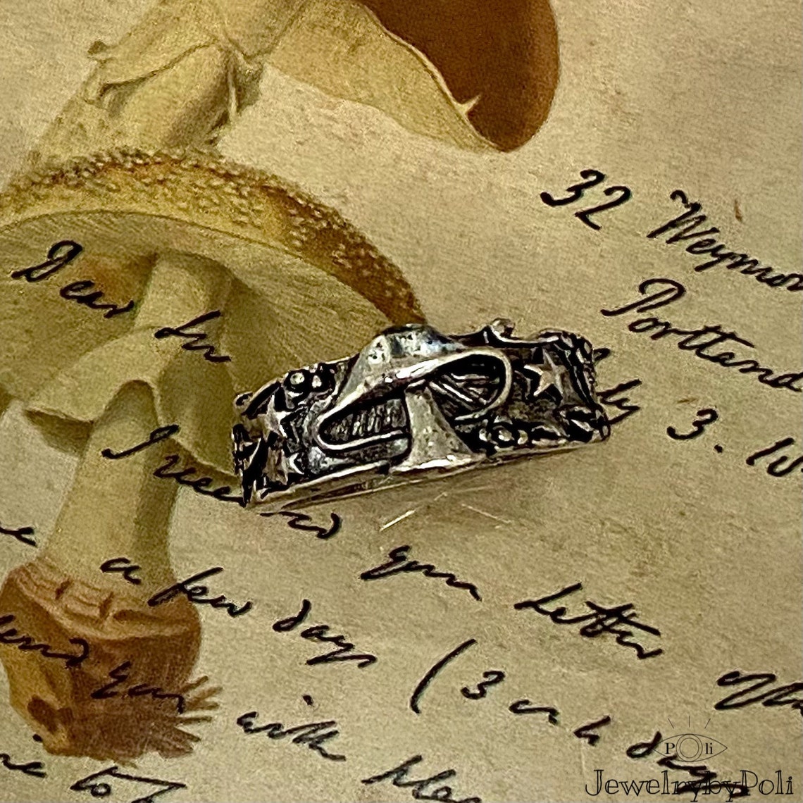 Mushroom ring silver ring grunge ring cute ring mushroom Etsy