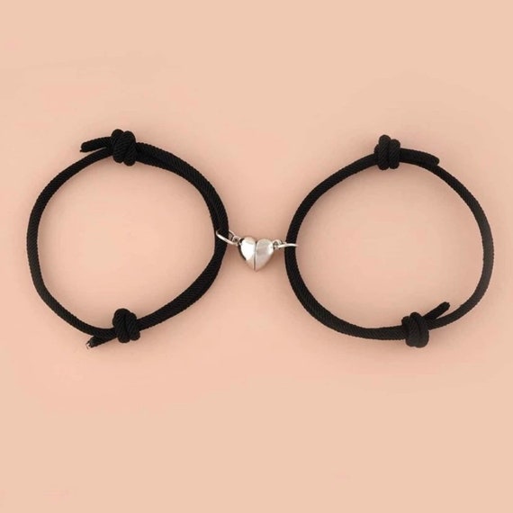 Magnetic Heart Charm Bracelets, Y2k Sun & Moon Charm Bracelet For  Couple/bestie - Temu