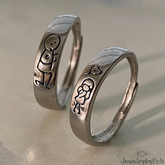 Buy His and Hers Rings, His and Her Promise Rings Online in India - Etsy